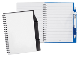 Clear Poly 7" x 5" Wirebound Journals