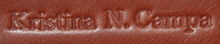Name Personalization on British Tan Leather